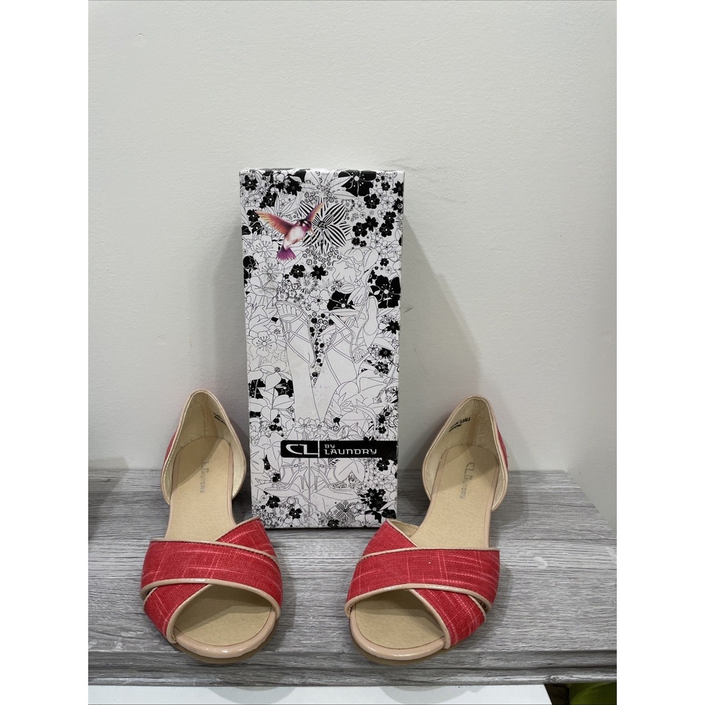 CL‎ by laundry fortune linen coral 9 1/2 ladies shoes